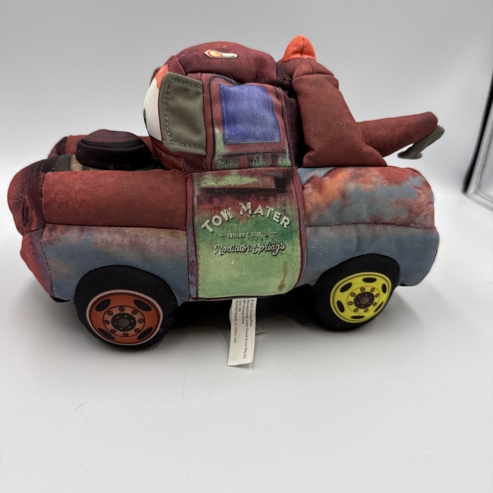 Disney Pixar Cars Talking Joking Tow Truck Mater Plush Toy Just Play 2011 Works! - Picture 6 of 9